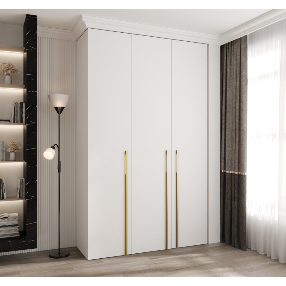 Szafa trzydrzwiowa Como 3 150 gł.40 biały+złoty