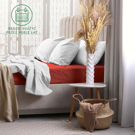 Prześcieradło frotte z gumką 90x200 kolor bordo