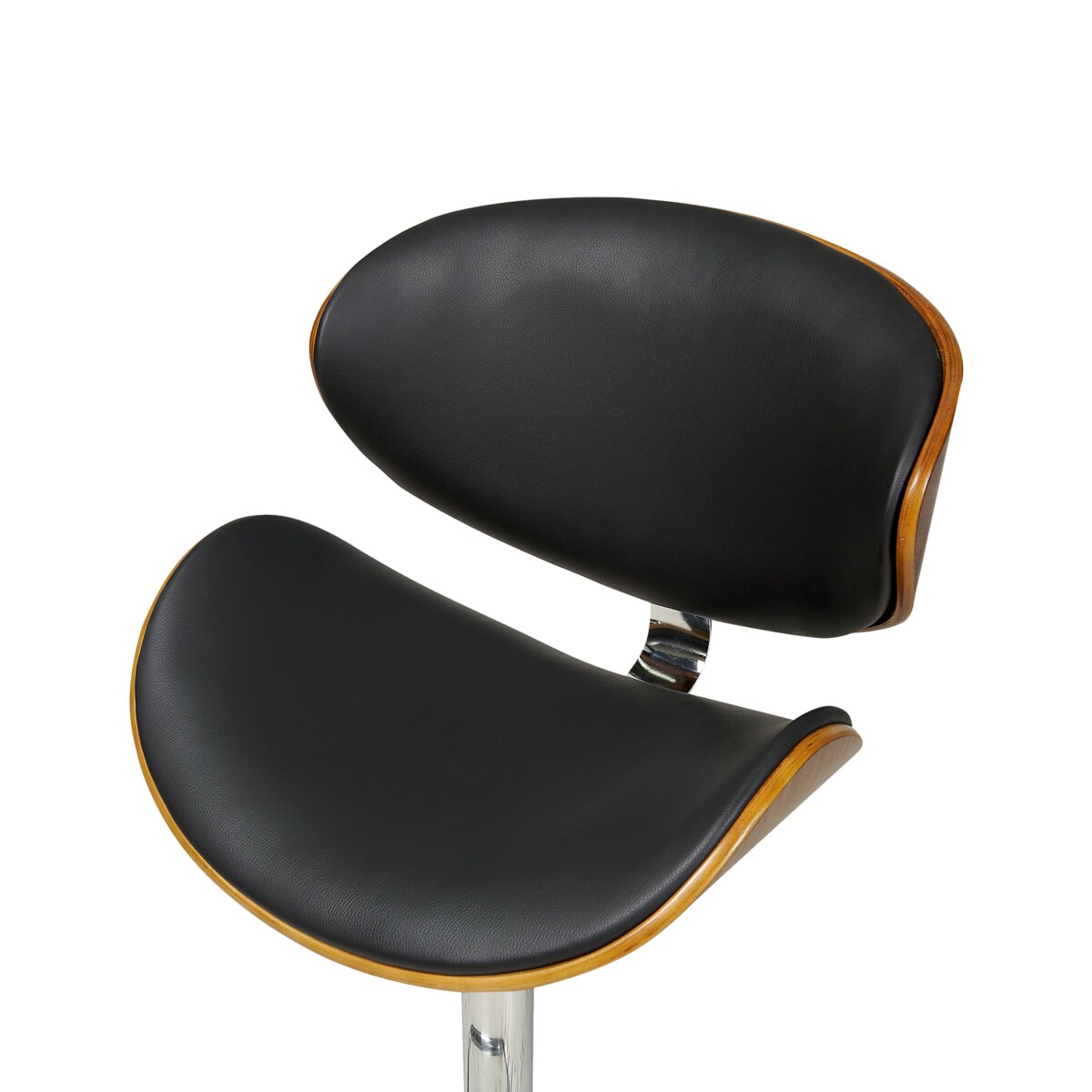 Zestaw 2 krzeseł barowych ROTTERDAM Ekoskóra Obrotowy Czarny