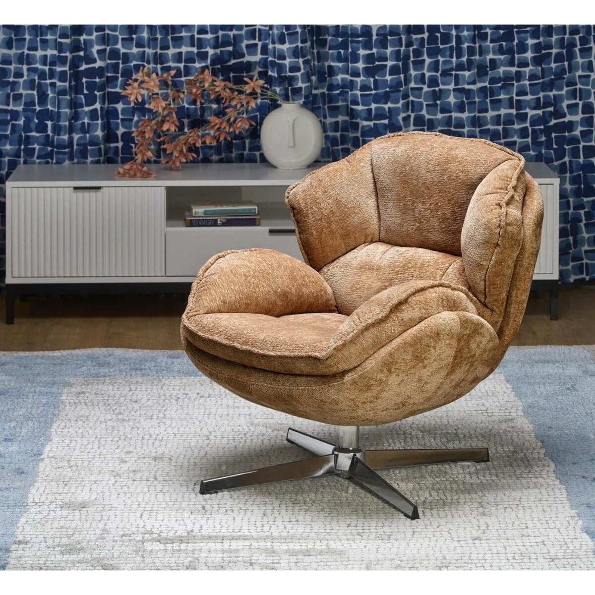 Fotel tapicerowany GUIDO musztardowy