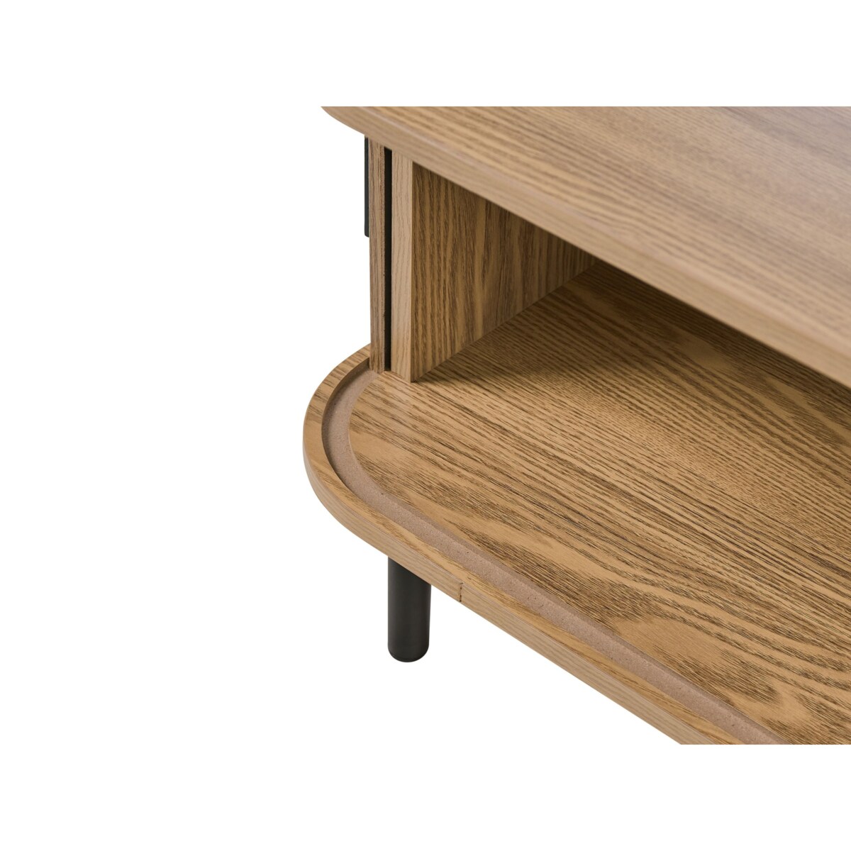 Stolik kawowy BRADLEY Brązowy ze schowkiem