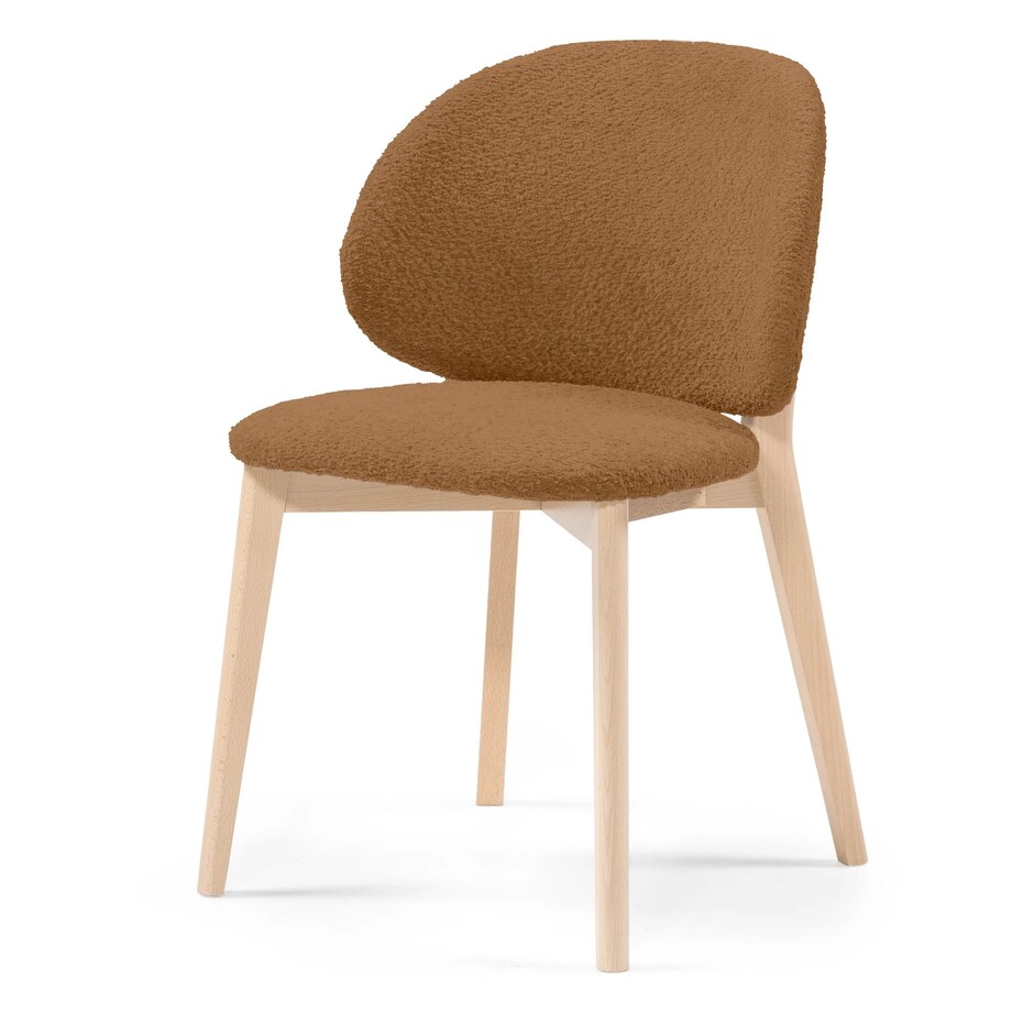 Krzesło SELMA -II miedziane/buk/boucle 79x48x48 cm