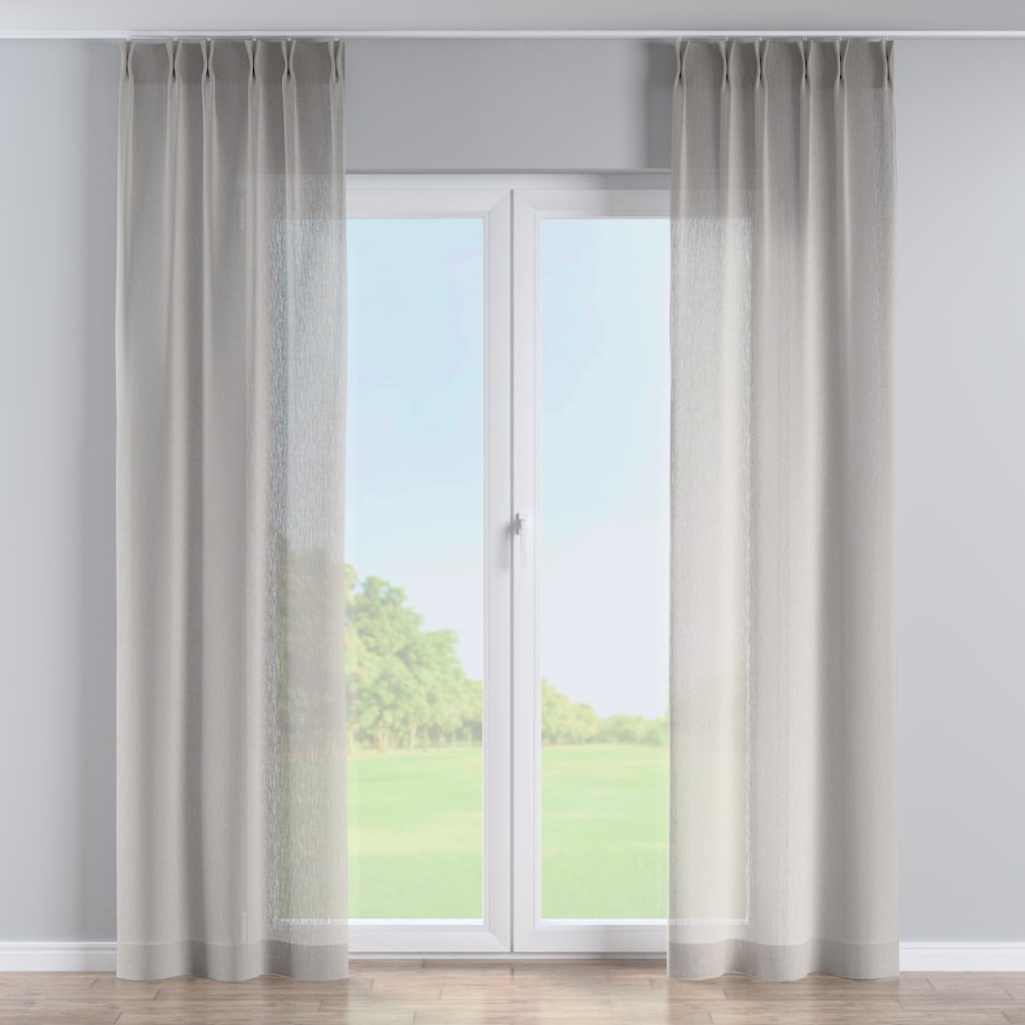 Zasłona na haczykach flex podwójnych 130x260 jasno beżowy