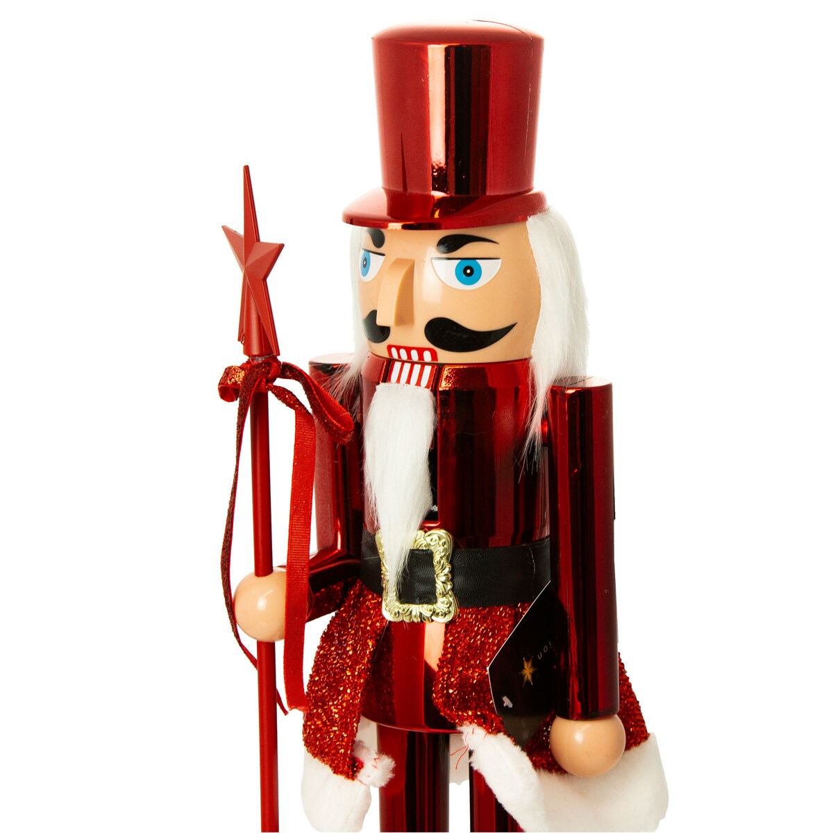 Figurka Dziadek Do Orzechów 60 Cm Boże Narodzenie Czerwony Czapka Płaska
