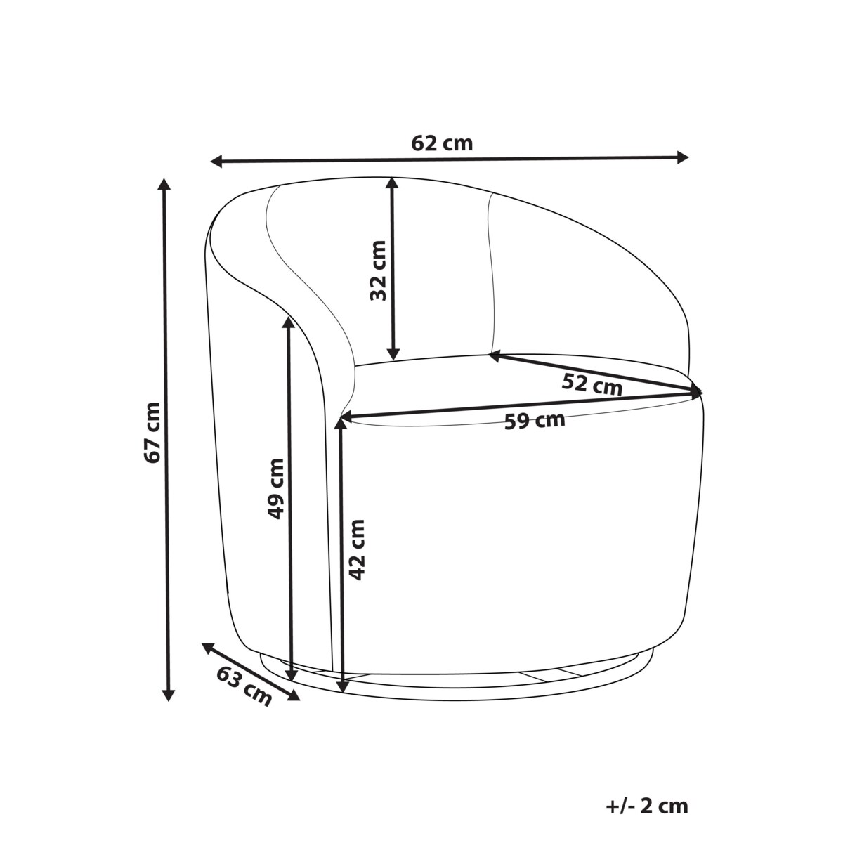 Fotel obrotowy boucle beżowy DAVIK