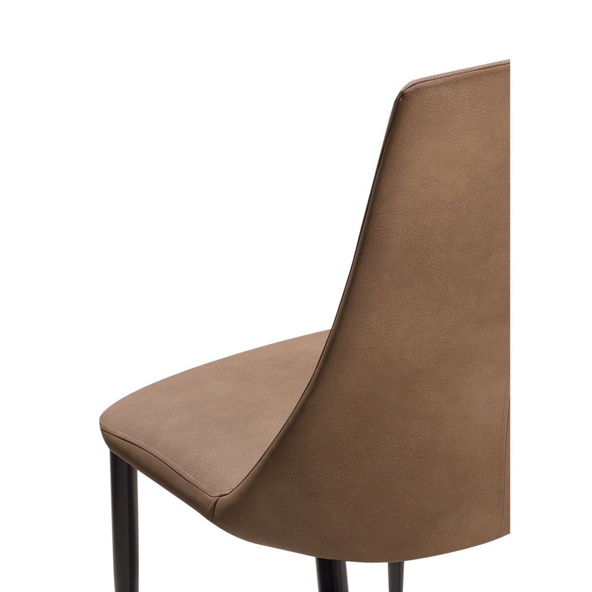 Zestaw 2 krzeseł do jadalni ekoskóra jasnobrązowy CLAYTON