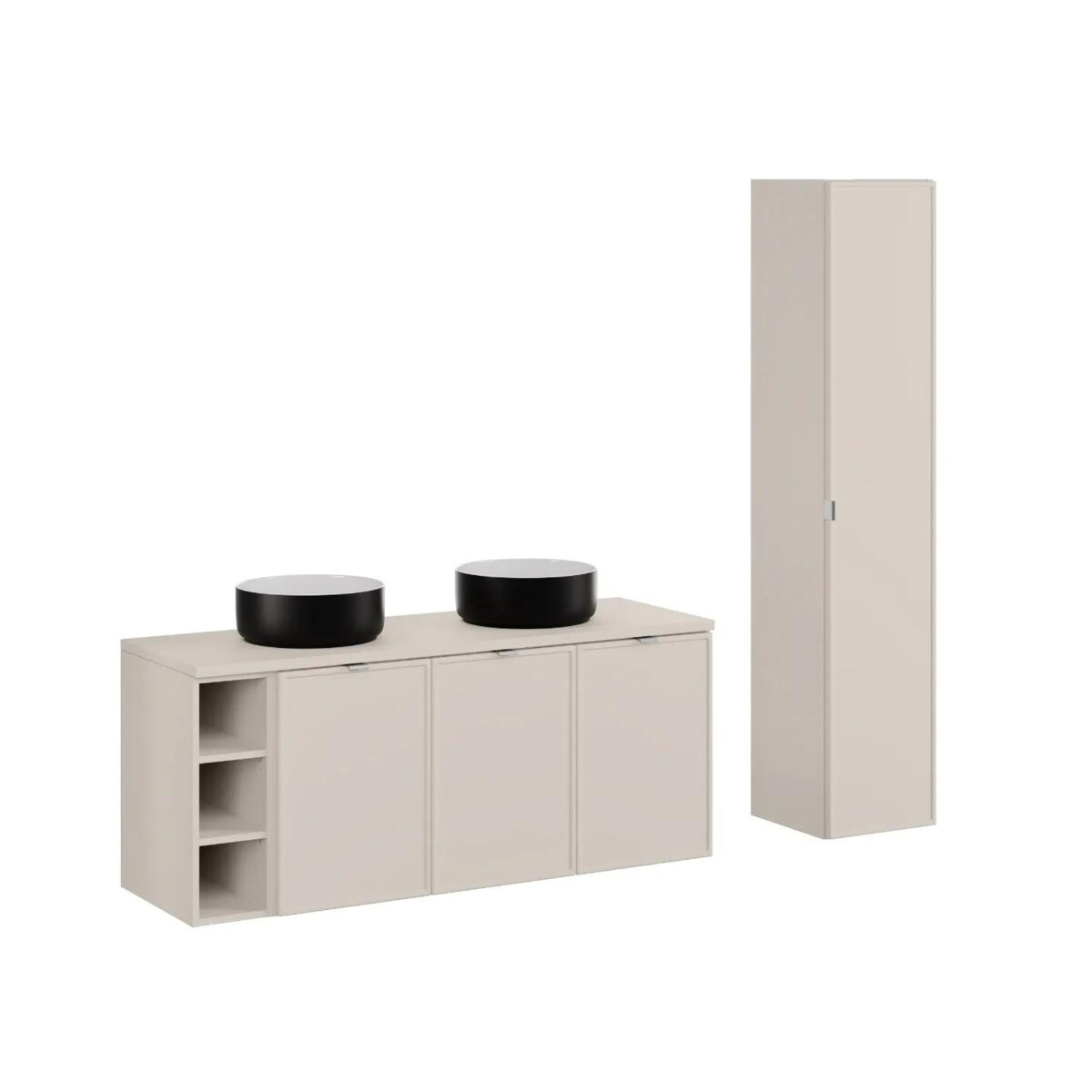 Szafka pod umywalkę nablatową BELLA CASHMERE 82-120-3D z blatem 120cm kaszmir