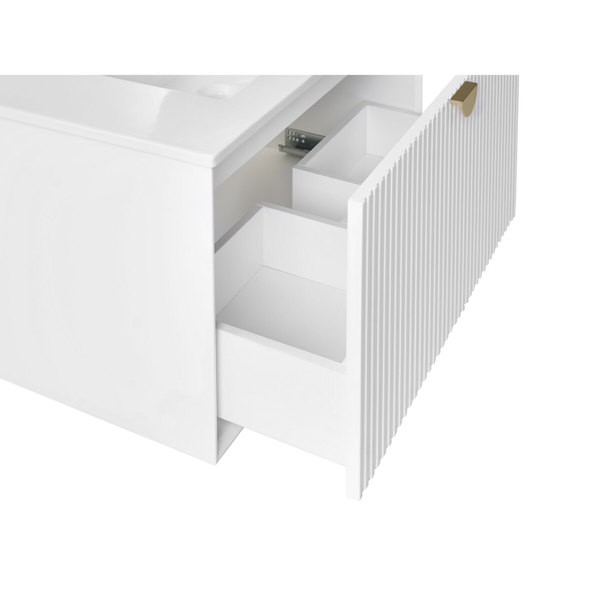 Szafka łazienkowa wisząca z umywalką BONAIRE 80 cm Biały