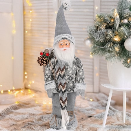 ŚWIĘTY MIKOŁAJ świąteczny figurka DUŻY skandynawsk