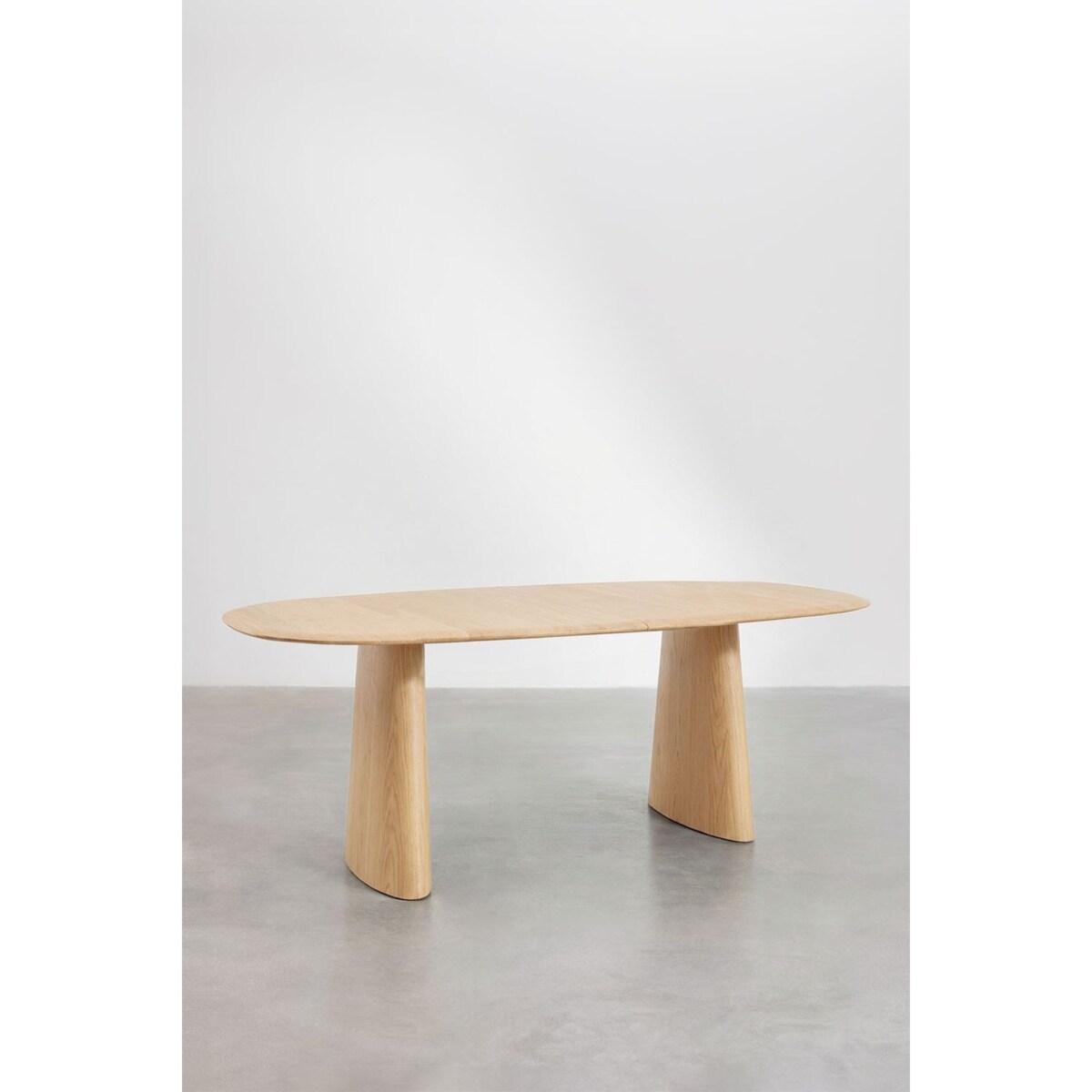 Rozkładany stół jadalniany z MDF i fornirem jesionowym Nuveta, 220-280x110 cm