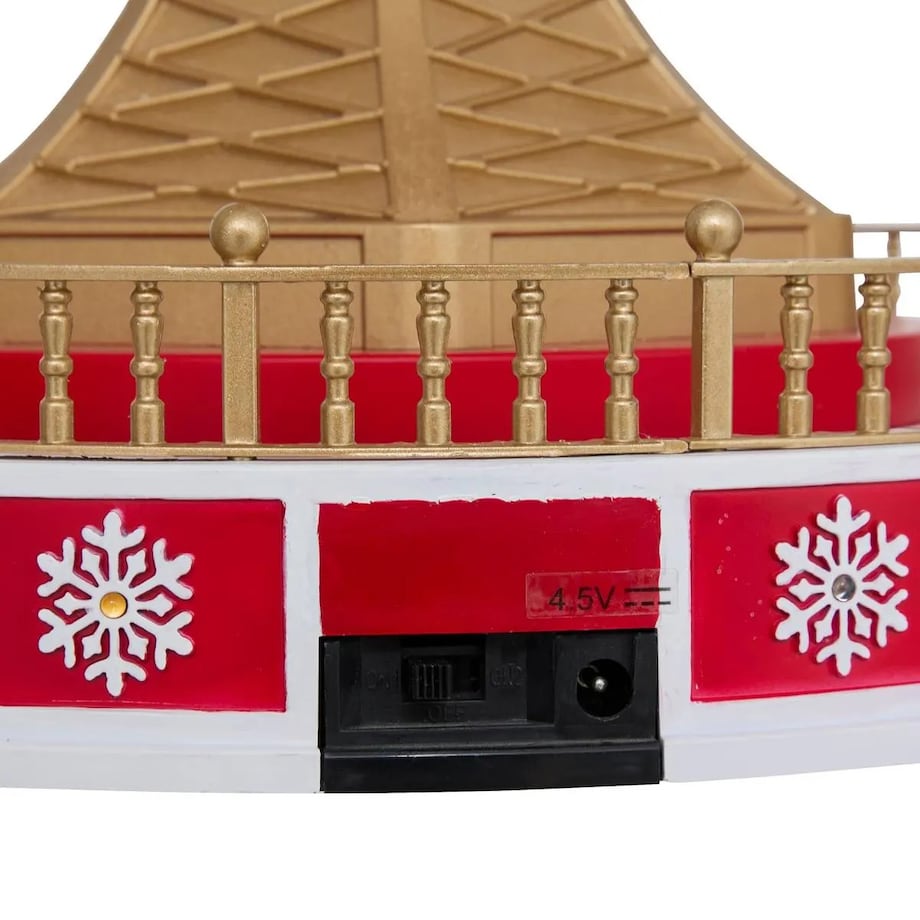 Dekoracja - grająca scenka świąteczna Karuzela 52x32x27,5 cm