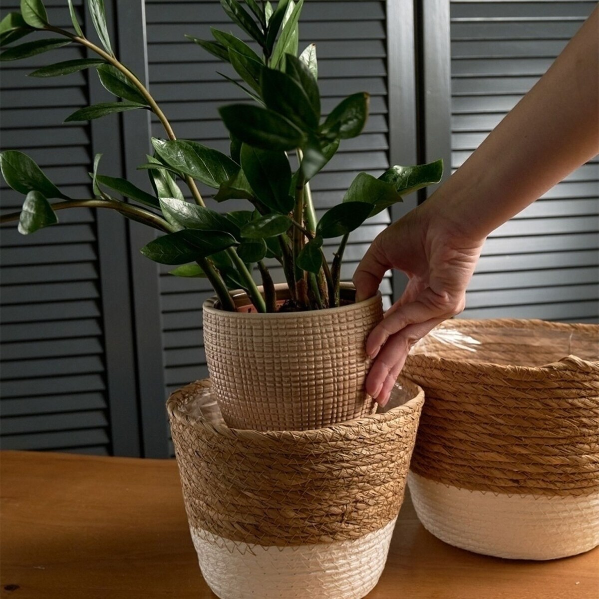 Zestaw 2szt Koszy Naturalnych Pleciony YT21B-34