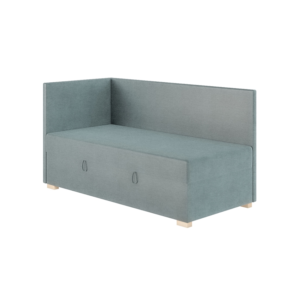 Mesonica Łóżko Flexi, błękitne, 90x200, Lewostronne