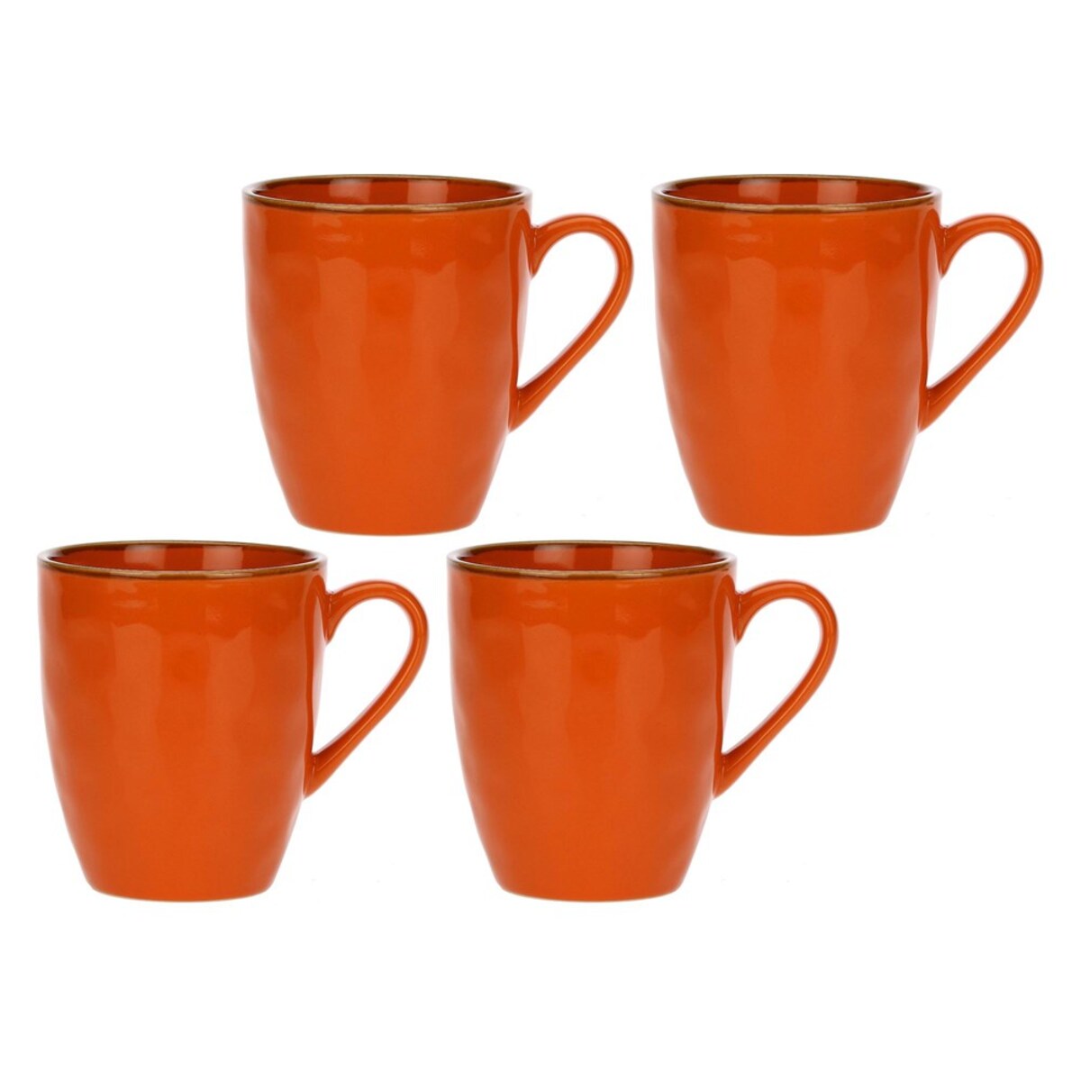 Zestaw 4 kubków z uchwytem Concerto Arancione - Pomarańczowy, 430 ml