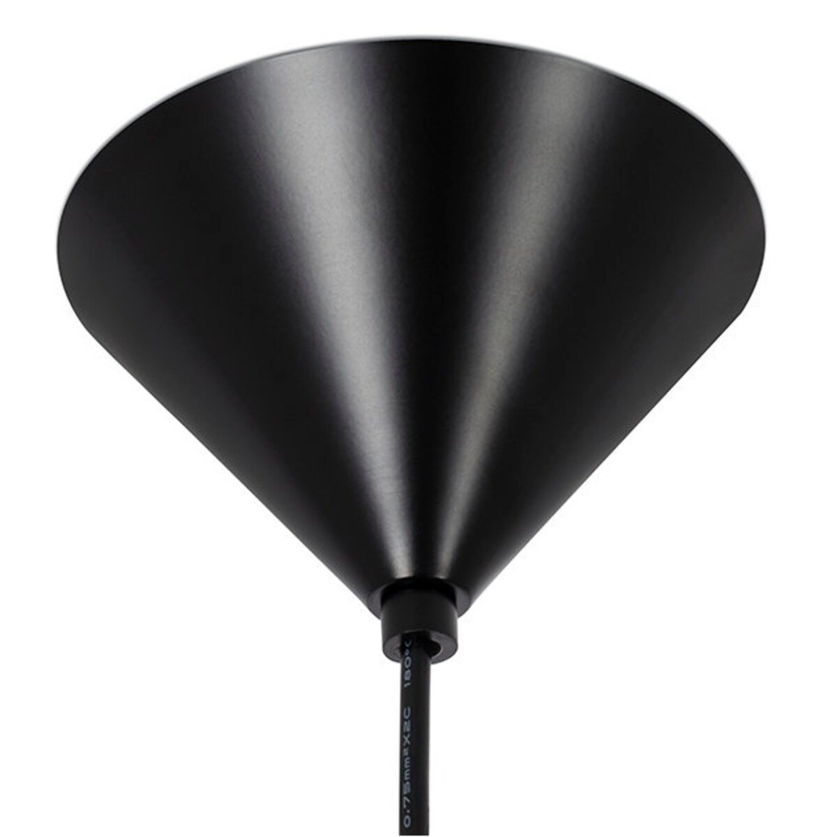 Wisząca lampa kula Luna okrągły zwis ze sznura czarny