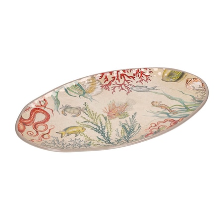 Taca owalna z melaminy Sea Life - 52 x 30 cm