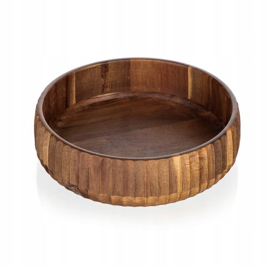 MISA PATERA AKACJOWA DREWNO 22 cm na owoce warzywa jadalni żywność DEKOR