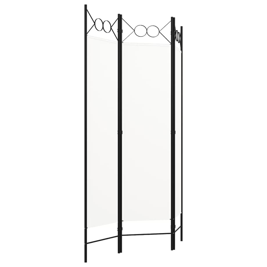 vidaXL Parawan 3-panelowy, biały, 120 x 180 cm