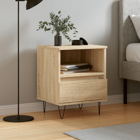 vidaXL Szafka nocna, dąb sonoma, 40x35x50 cm, materiał drewnopochodny