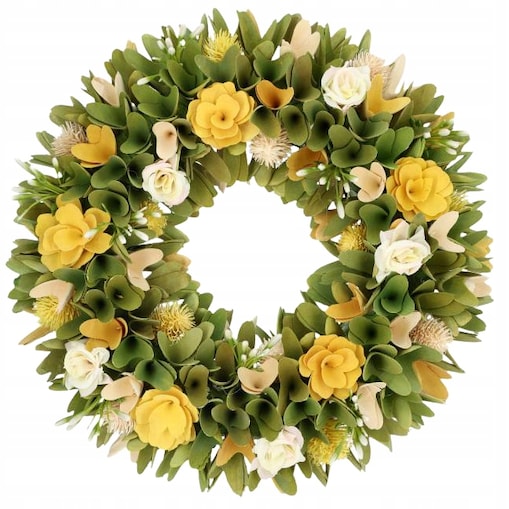 WIANEK NA DRZWI WIOSENNY 40cm SZTUCZNE TULIPANY KWIATY DEKORACJA OZDOBA