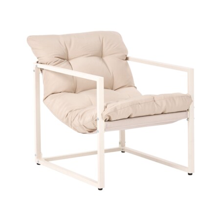 Zestaw ogrodowy ze stolikiem dla 4 osób GARDA Metal Beżowy