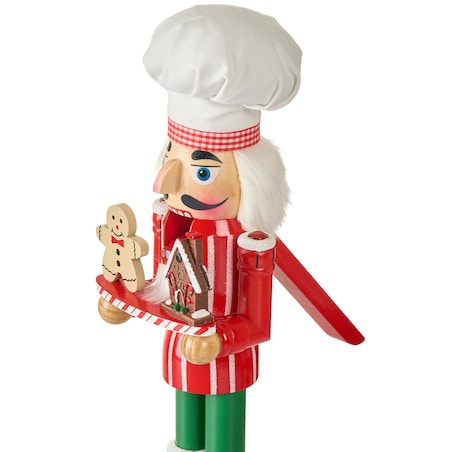 Zestaw 2 figurek dekoracyjnych BODSJON Dziadek do orzechów 35 cm Czerwony/ biały