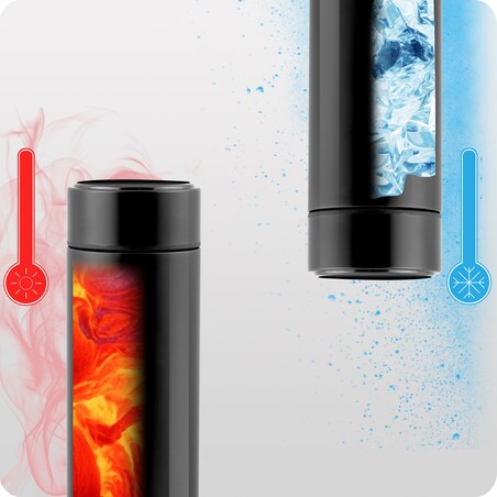 Kubek termiczny z wyświetlaczem termos do samochodu Berdsen