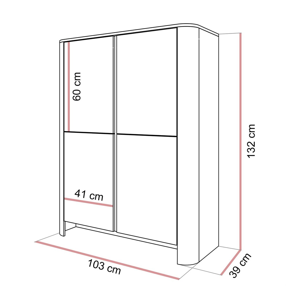 Czterodrzwiowa komoda DESTINY II K-103, kaszmir