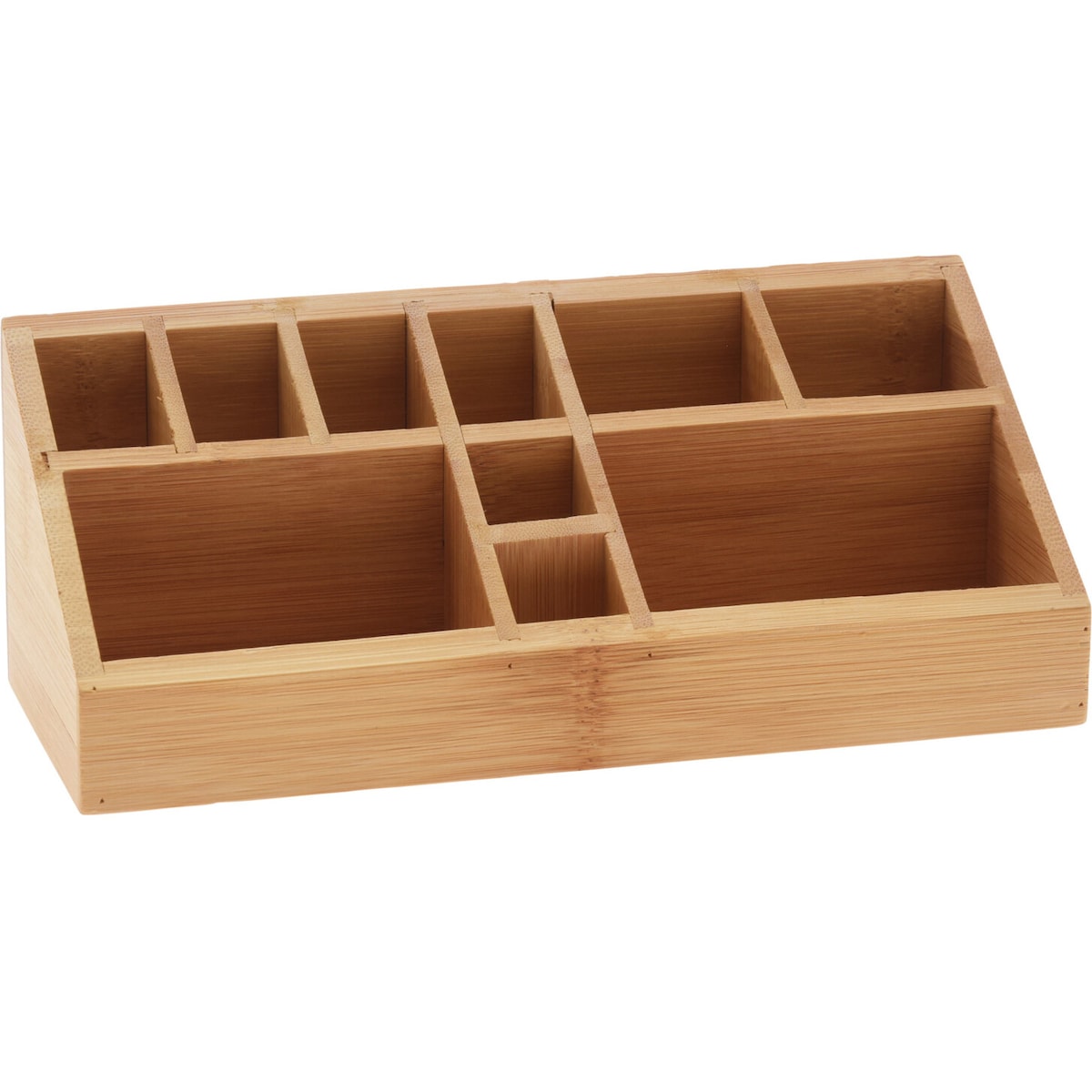 Organizer na kosmetyki bambusowy, naturalny, 23 x 9 x 8,5 cm, kolor brązowy