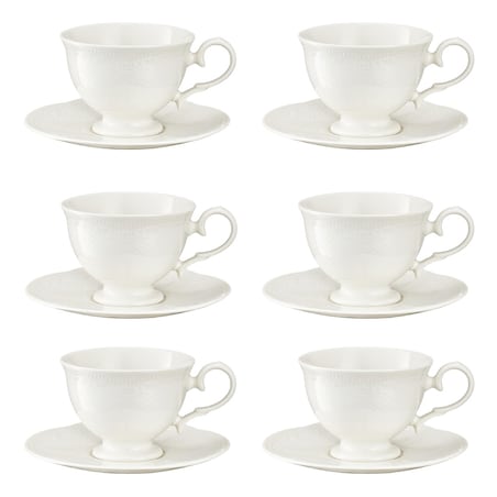 VILLA ITALIA Komplet filiżanek do herbaty 240 ml 6 sztuk NIOBE