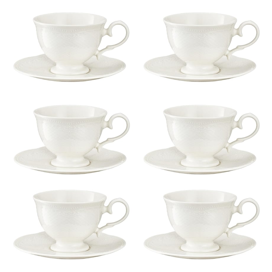 VILLA ITALIA Komplet filiżanek do herbaty 240 ml 6 sztuk NIOBE