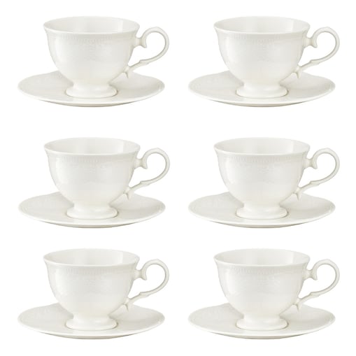 VILLA ITALIA Komplet filiżanek do herbaty 240 ml 6 sztuk NIOBE