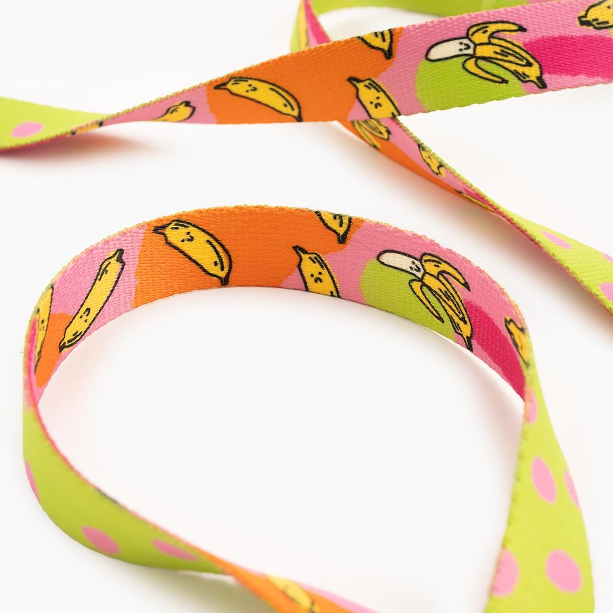 Smycz przepinana dla psa lub kota "Owoc falliczny 2.0" - Szerokość taśmy: 25mm, Rozmiar: S oraz Rodzaj: Mały karabinek