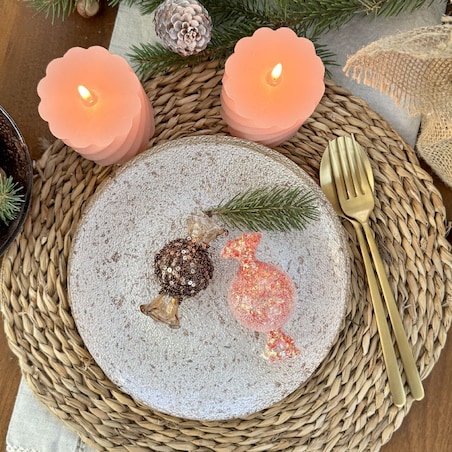 VILLA ITALIA Bombka szklana CUKIEREK choco 8 cm