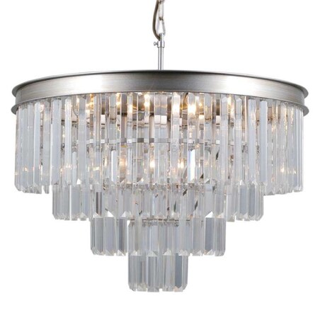 Żyrandol LAMPA pałacowa VERDES PND-44372-8-CHMP-GLD Italux szklana OPRAWA kryształowy ZWIS glamour złoty przezroczysty