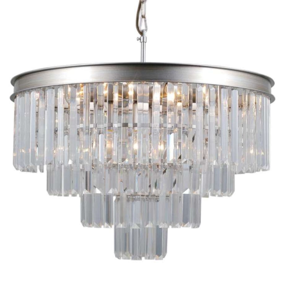 Żyrandol LAMPA pałacowa VERDES PND-44372-8-CHMP-GLD Italux szklana OPRAWA kryształowy ZWIS glamour złoty przezroczysty