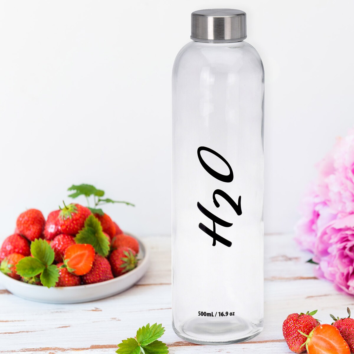 Szklana Butelka Na Wodę 750 Ml Napoje Sok Zakręcana Na Lato