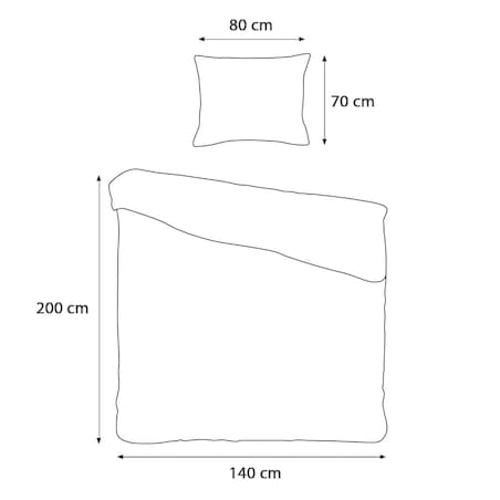 Pościel satyna bawełniana 140x200 Exclusive Cizgili kolor czarny