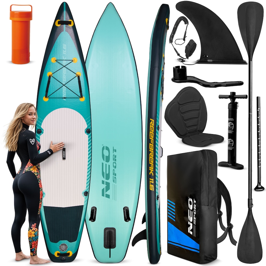 Deska SUP do pływania pompowana Paddle Reefbreak 350cm Neo-Sport ZESTAW