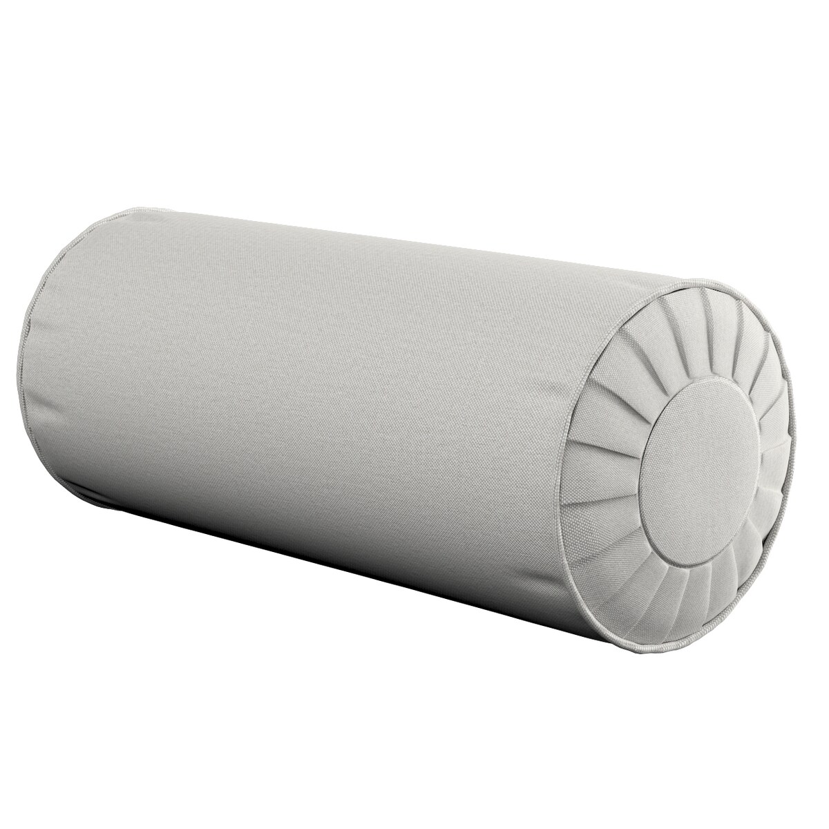 Poduszka wałek z zakładkami, jasny popiel, Ø20 x 50 cm, Etna