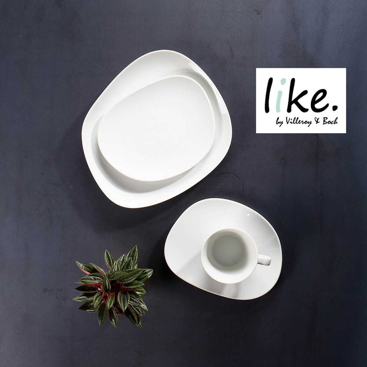 Zastawa stołowa biała Organic Like, 12 el, Villeroy & Boch