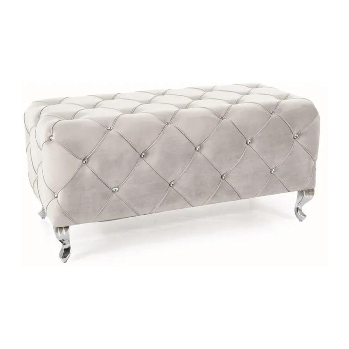 Ławka HESTIA VELVET jasnoszara