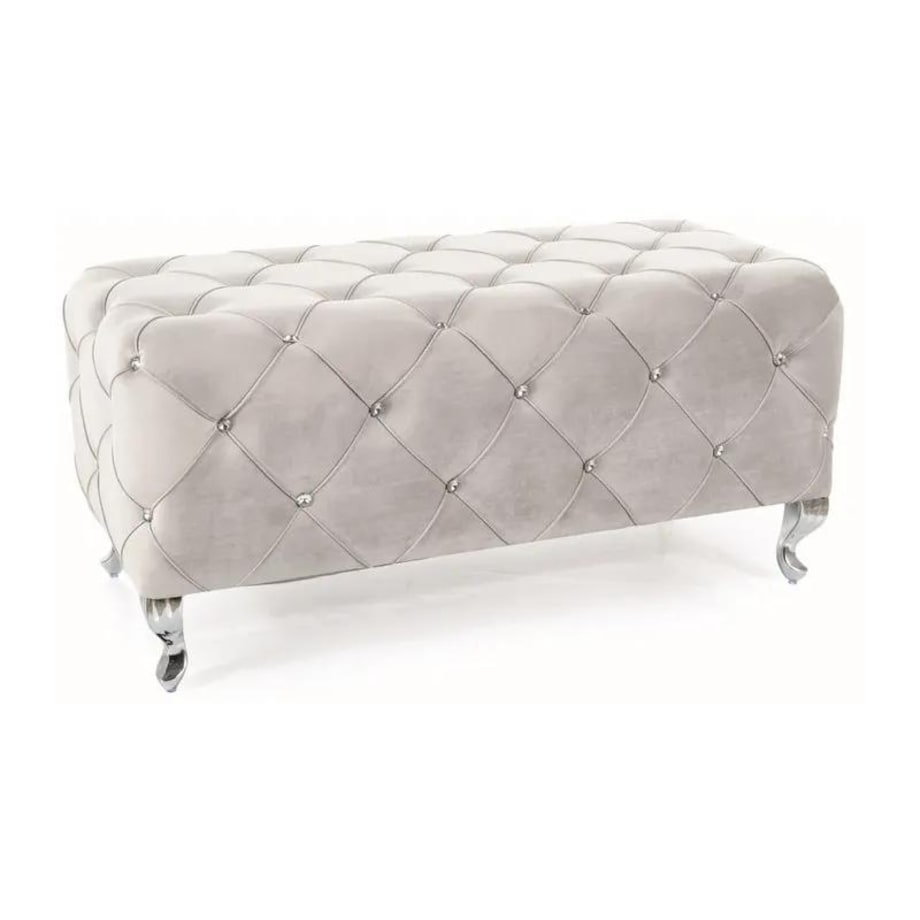 Ławka HESTIA VELVET jasnoszara