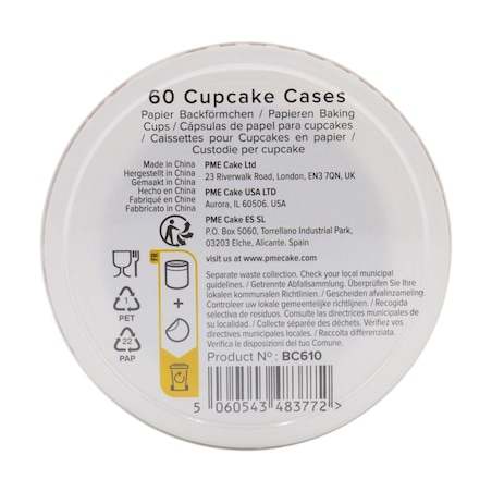 PME Papilotki do pieczenia babeczek (60 sztuk) brązowy