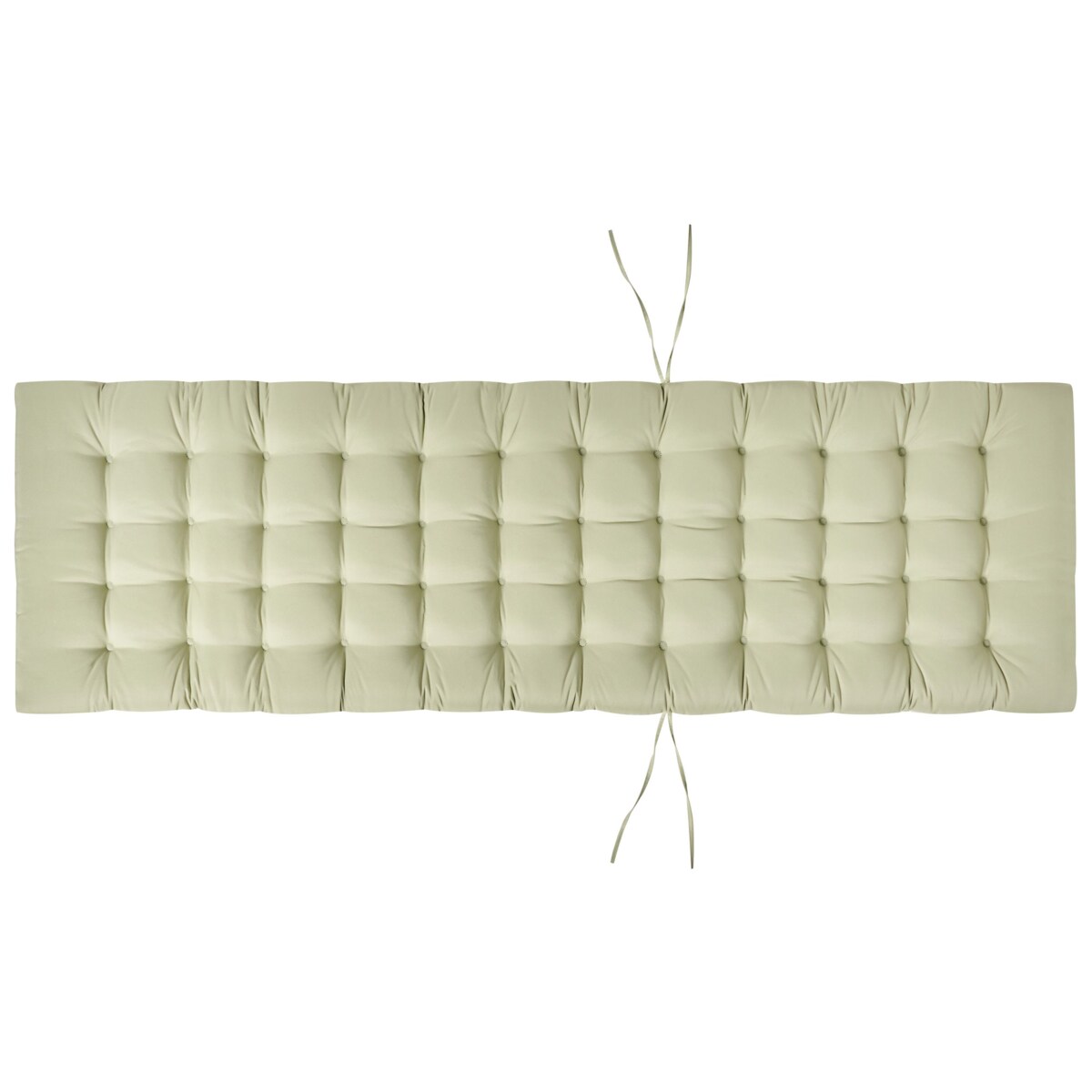 Leżak ogrodowy z poduszką CESANA PREMIUM Drewno akacjowe Jasnozielony