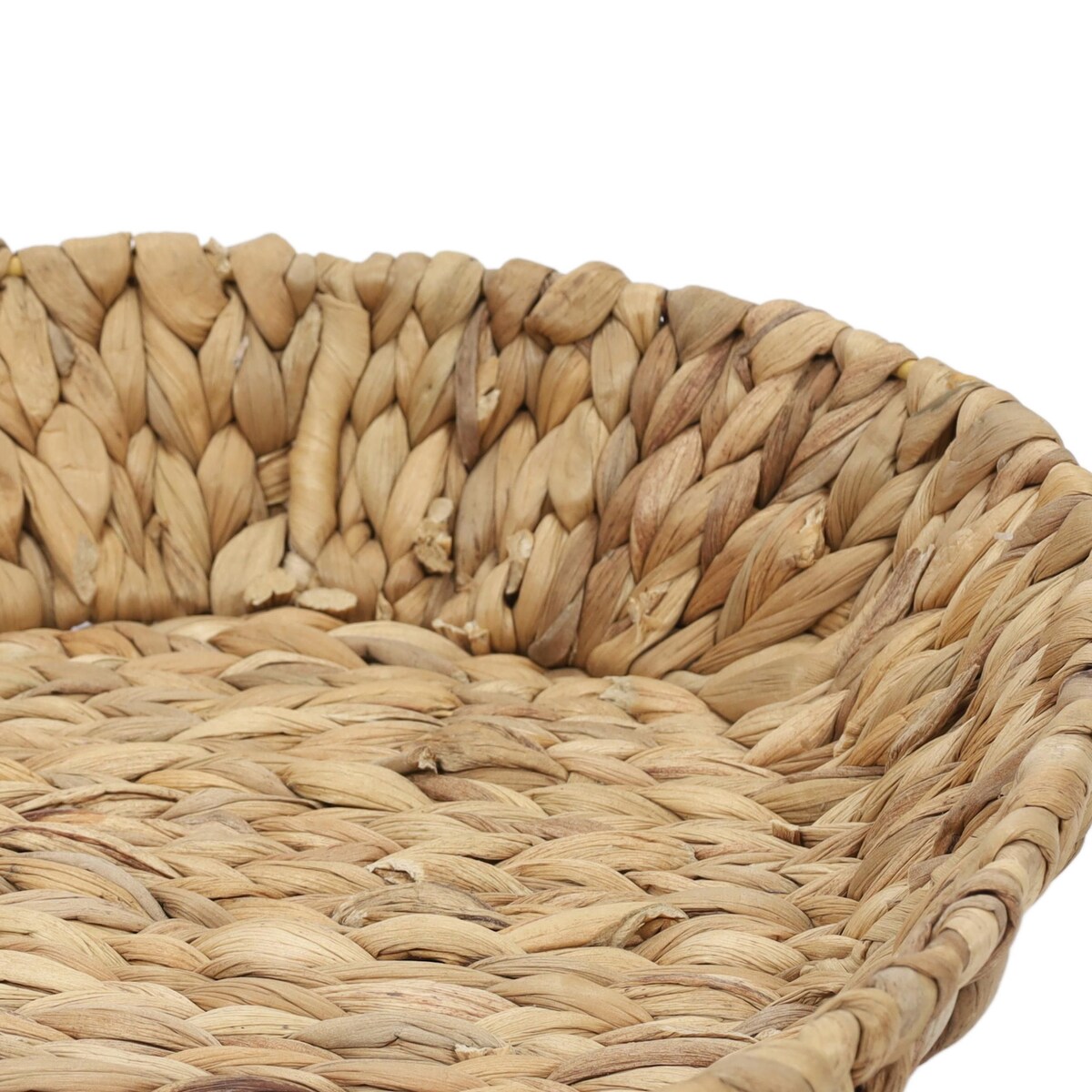 Kosz owalny pleciony z hiacyntu wodnego BRAID, 28 x 35 cm
