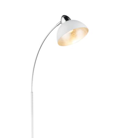 Skandynawska lampa podłogowa ANITA 24703SW Globo metal biała