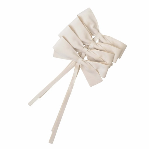 Aksamitne kokardki Alabaster Bows - 4 sztuki