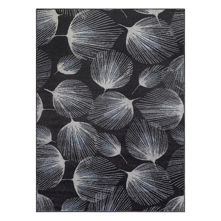 Dywan HEOS 78545 antracyt / niebieski PIÓRA 190x270 cm