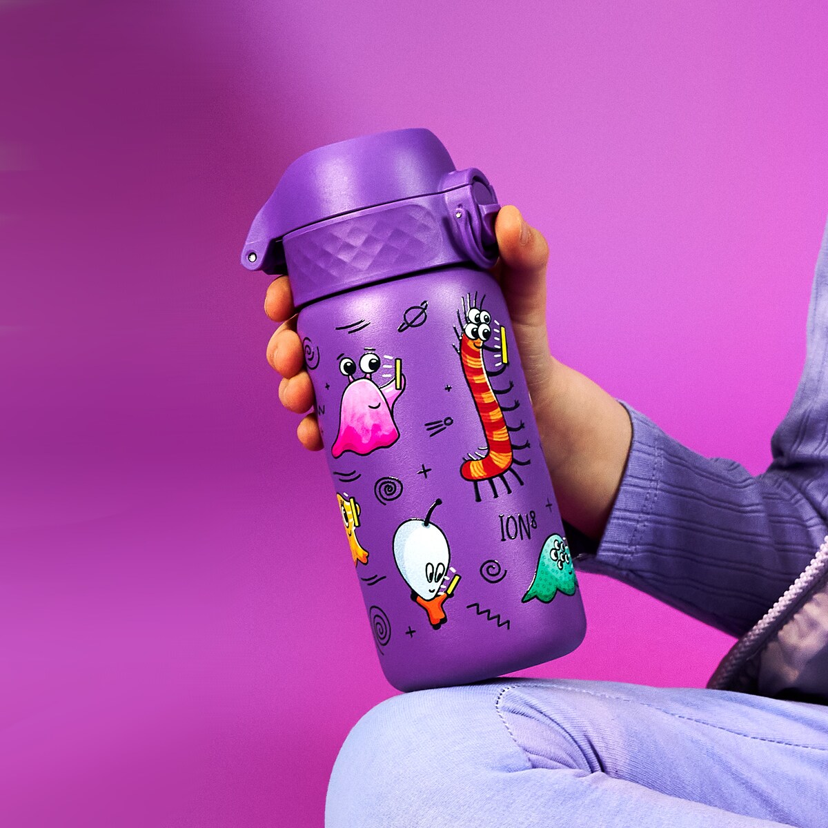 Butelka ION8 Single Wall I8SS400PVALIEN Aliens